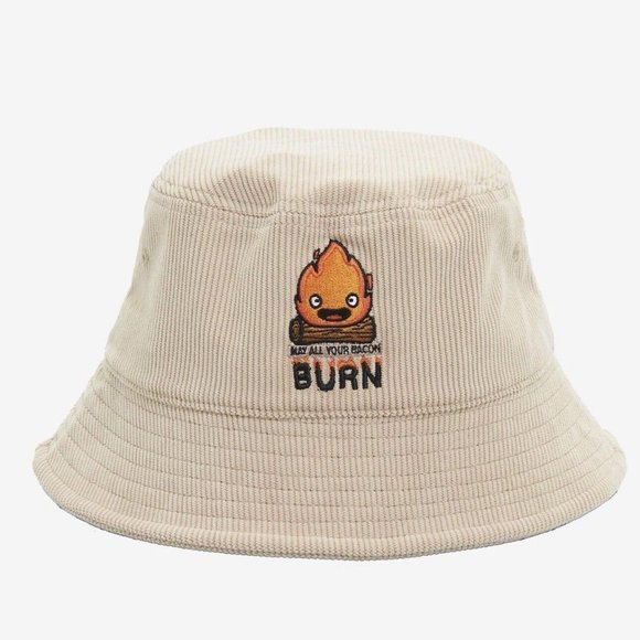 Her Universe Accessories - Studio Ghibli Howl's Moving Castle Calcifer Corduroy Bucket Hat NEW Her Universe